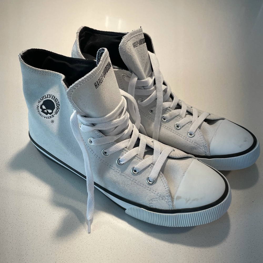 Harley Davidson Willie G high top converse style riding shoes.